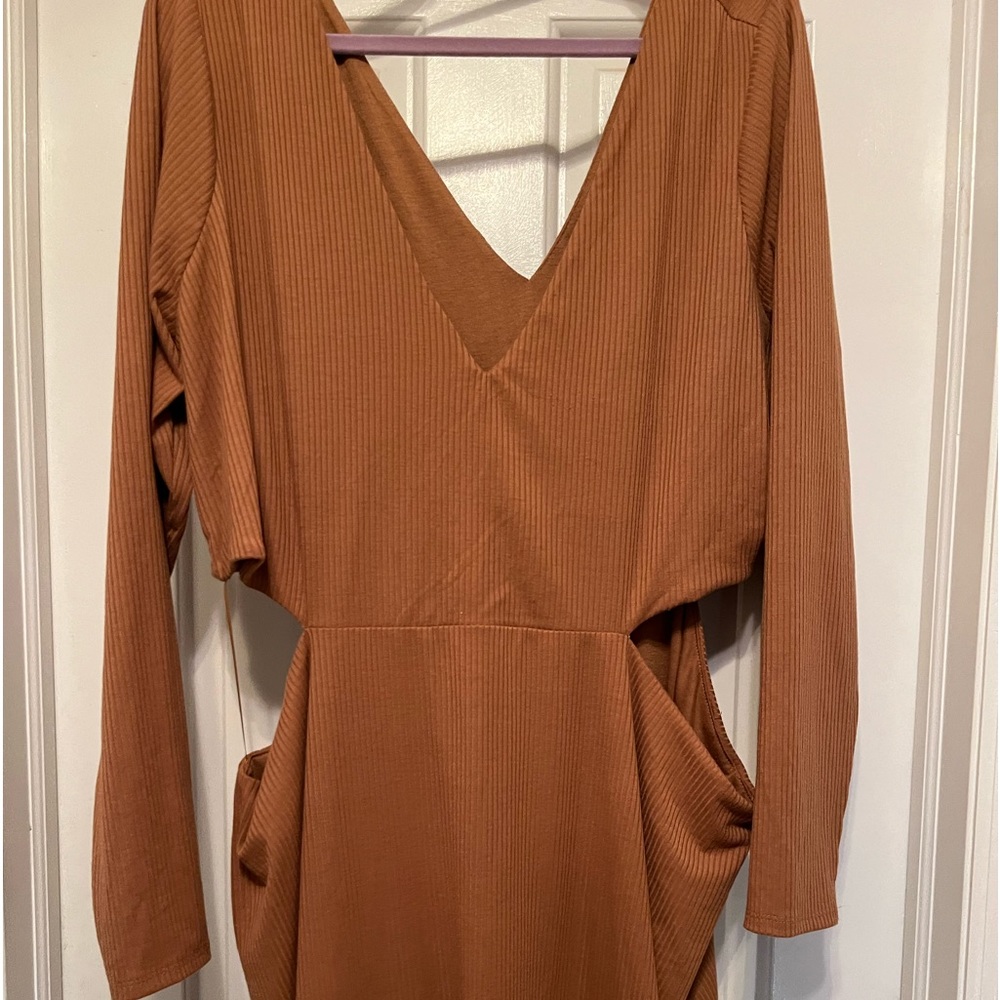 COPY - Brown dress with peek a boo sides